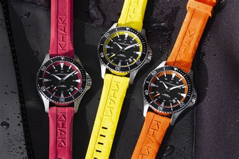 Introducing Hamilton Brings Bright Colours To Its Khaki Navy Scuba 40mm