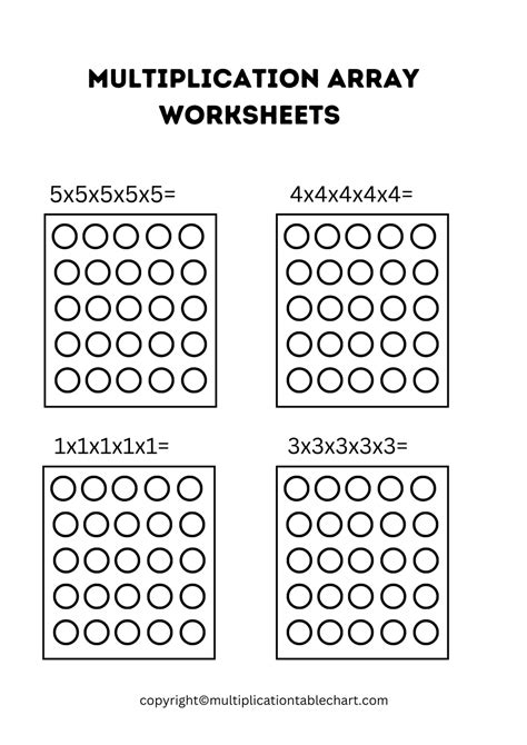 Multiplication Array Worksheets Printable In Pdf [grade 2 3]