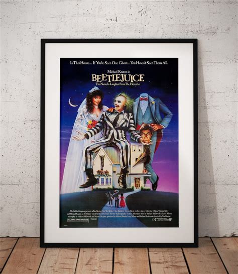 Beetlejuice 1988 Movie Film Poster A4 A3 Framed Options Available Etsy UK