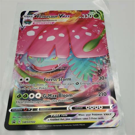 Mavin | JUMBO Venusaur VMAX Promo SWSH102 Venusaur Battle Box Pokemon Card