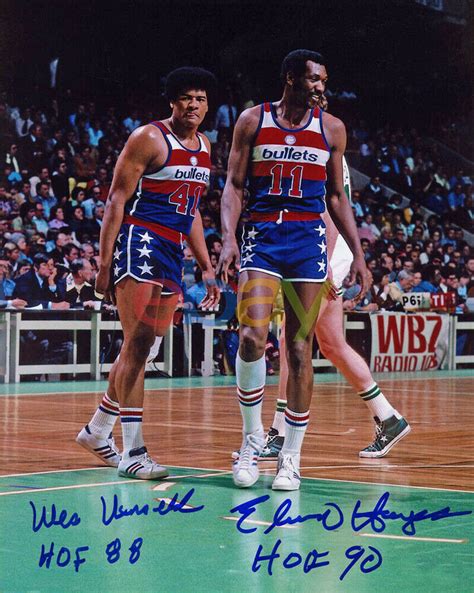 Wes Unseld Elvin Hayes DUAL SIGNED 8x10 Photo HOF Bullets Reprint EBay