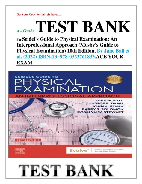 Solution A Grade Test Bank For Seidels Guide To Physical Examination