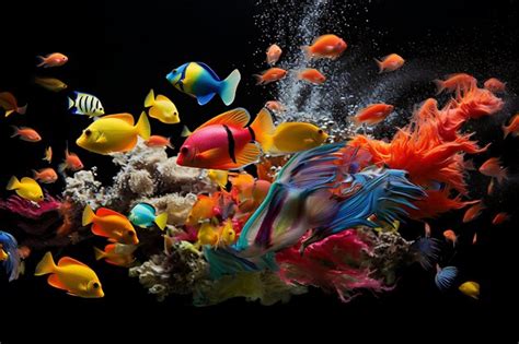 Premium Photo | Tropical fish extravaganzasea animal photography