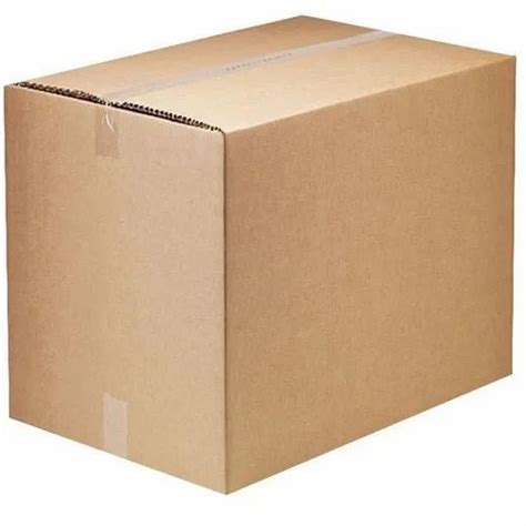 Single Wall 3 Ply Plain Corrugated Cardboard Packing Box For