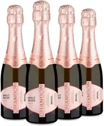 Kit Espumante Chandon Rosé Brut Baby 187 Ml 4 Garrafas Amazon br