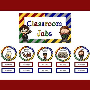 Harry Potter Jobs Bulletin Board Bundle EDITABLE By Awe Inspiring