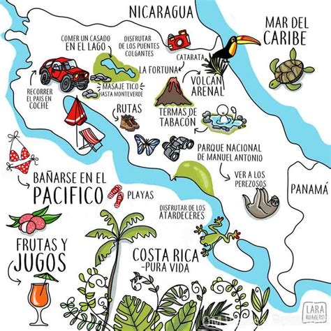 7 Razones Imprescindibles Para Viajar A Costa Rica Viajar A Costa Rica Mapa Costa Rica