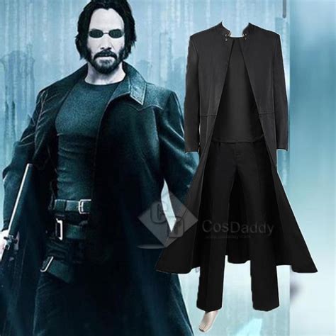 Neo The Matrix Costume The Matrix Resurrections Cosplay Black Coat