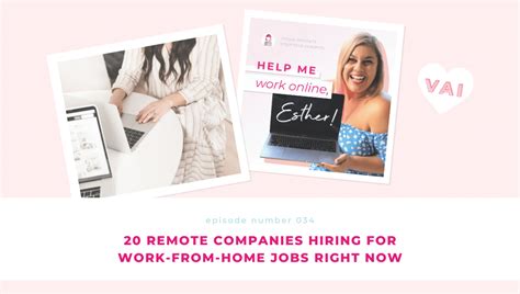 Episode 34 20 Remote Companies Hiring For Work From Home Jobs Right