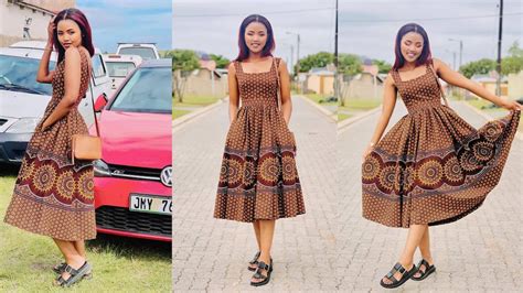 Sleeveless Shweshwe Tswana Xhosa Zulu Dress South African 55 Off