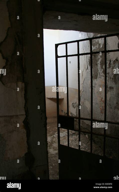 One Old Moody Dark Derelict Empty Prison Cell Stock Photo Alamy