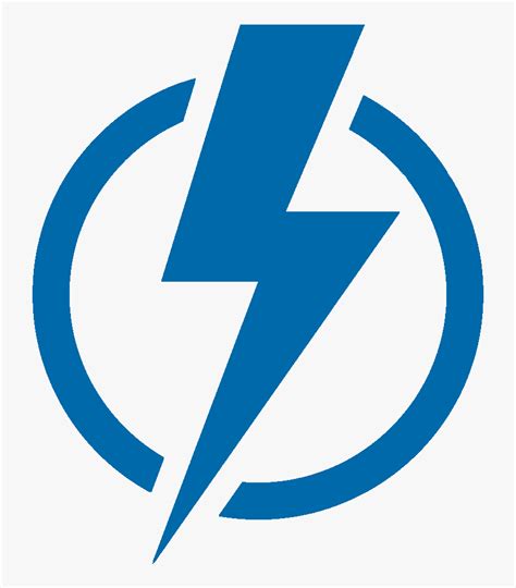 Blue Lightning Bolt Symbol, HD Png Download - kindpng