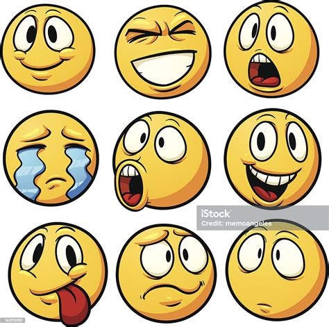 Yellow Emoticons Stock Illustration Download Image Now Emoticon