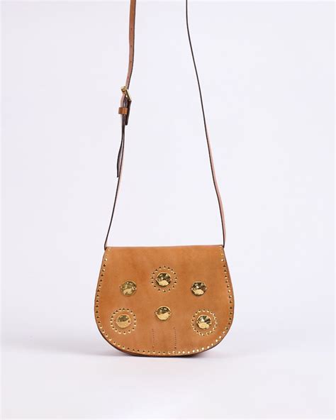 Bolsa Couro Moedas Camel Eliza Conde