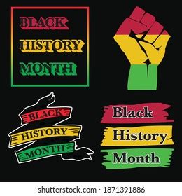 Set Black History Month Icons Vector Stock Vector (Royalty Free ...