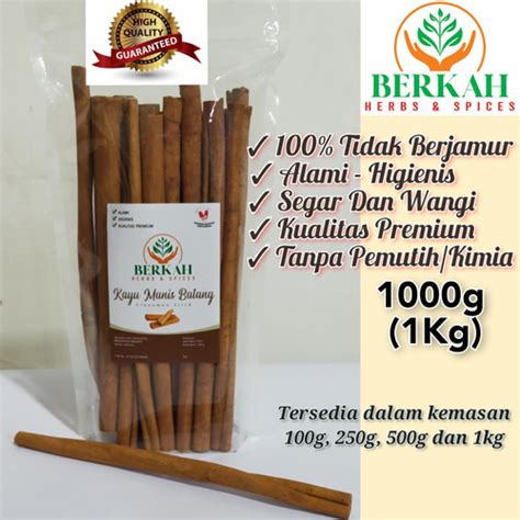 Jual Kayu Manis Batang Batangan G Kg Cinnamon Stick Rempah Jsr