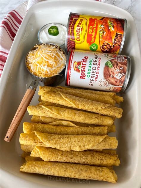 Mexican Lazy Enchiladas Frozen Taquito Dinner Casserole The