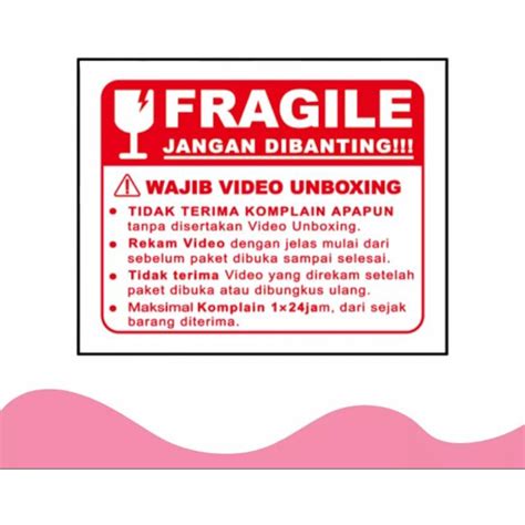 Jual Promo Sticker Unboxing Stiker Unboxing Stiker Fragile