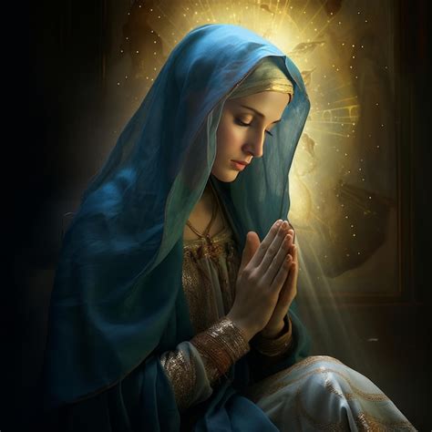 representacion artistica de la madre maria foto premium