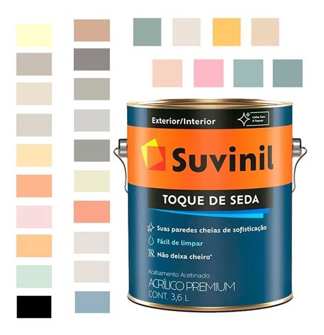 Suvinil Acetinado Toque De Seda Acrilico Lavável Cores 3 6lt