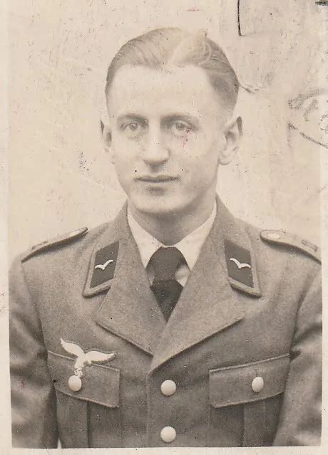 Photo Identit Soldat Allemand Ww Luftwaffe Portrait Eur