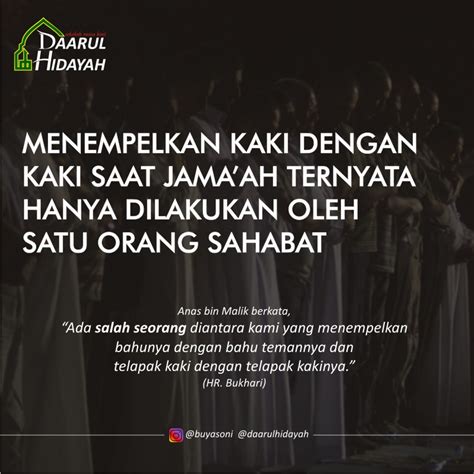 Menempelkan Kaki Dengan Kaki Saat Sholat Itu Ada Haditsnya Shohih