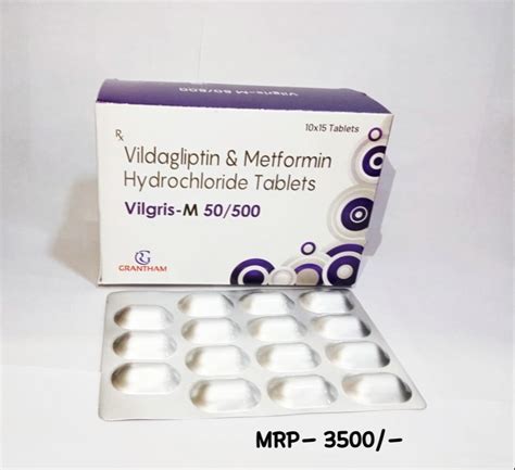 Vildagliptin 50mg Metformin Hydrochloride 500mg Tablets At 3500 Box