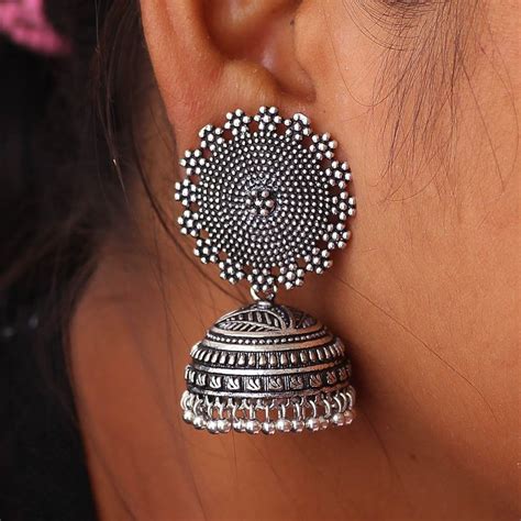 Girls Black Earrings For Saree At Dario Peterson Blog