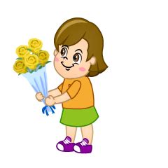 Ni O Asi Tico Regalando Flores Gratis Dibujos Animados Im Geneillustoon Es