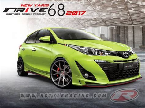 Body Kit For Toyota Yaris 2017 Drive68 Style With Car Color Rstyle Racing