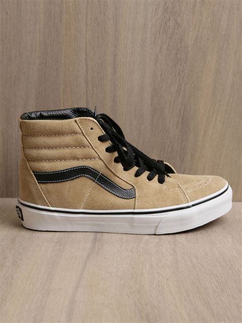 Vans Sk8 Hi Suede In Tan Brown For Men Lyst