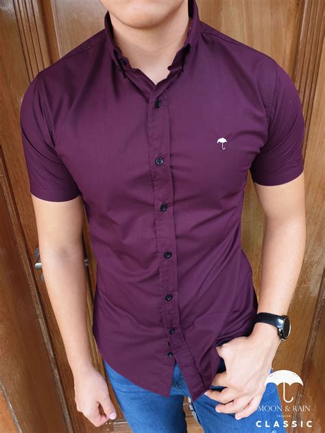 Top Imagen Camisa Color Vino Outfit Abzlocal Mx