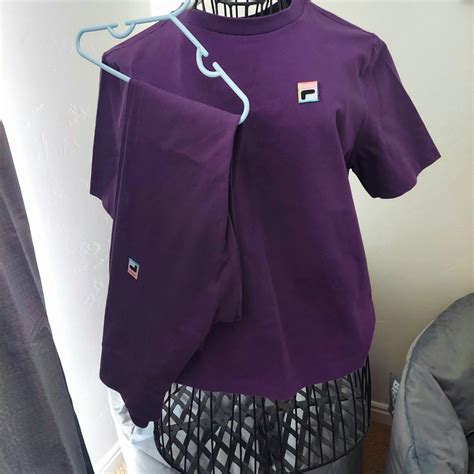 Fila Women S Purple T Shirt Depop