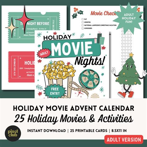 Holiday Movie Advent Calendar Advent Calendar Christmas Advent