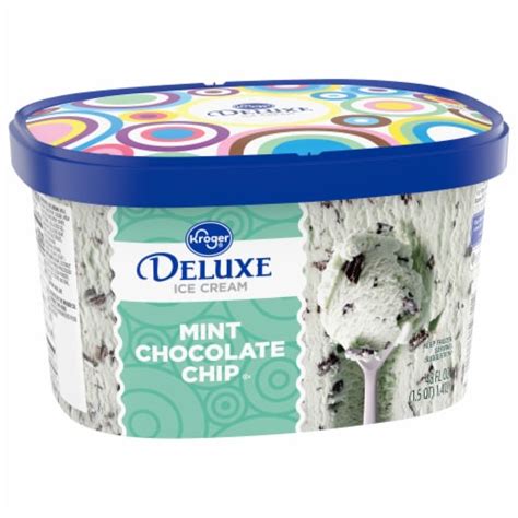 Kroger® Deluxe Mint Chocolate Chip Ice Cream Tub 48 Oz Kroger