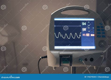 Medical Heart Rate Monitor in Room Stock Photo - Image of indoors ...