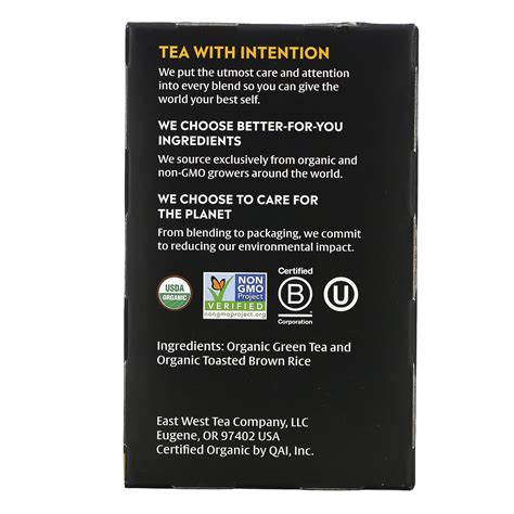 Choice Organic Teas Green Tea Genmaicha 16 Tea Bags 1 02 Oz 29 G Iherb