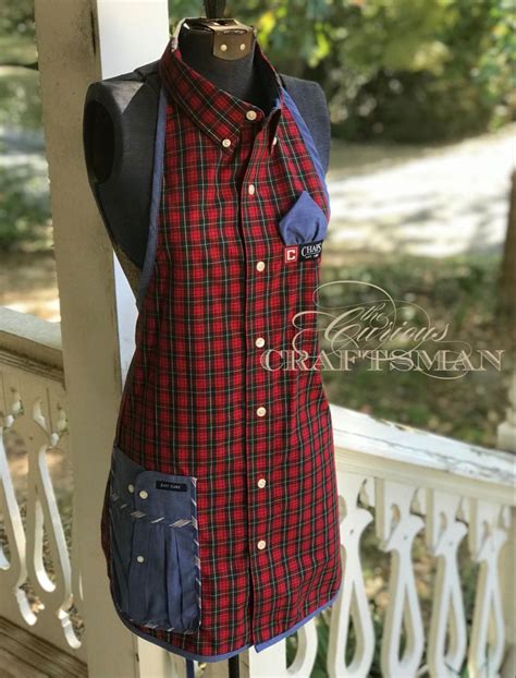 CuriousCraftsman Upcycled Mens Dress Shirt Apron In 2024 Fashion