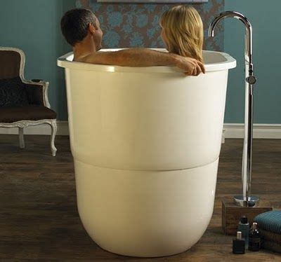 Small Circular Japanese Ofuro Japanese Sit Bath Tub Deep Free