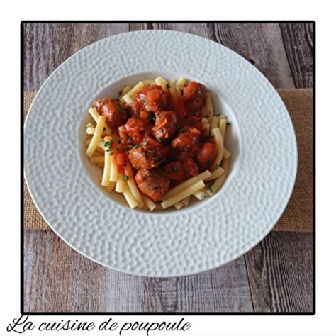 P Tes Aux Merguez Et Sauce Tomate Loignon De La Cuisine De Poupoules