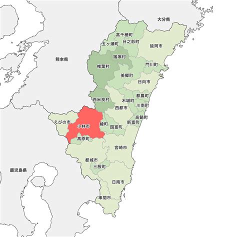 宮崎県小林市の地図 Map It マップ・イット