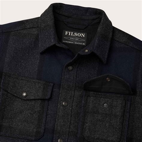 FILSON Mackinaw Jac Shirt Navy Charcoal Plaid