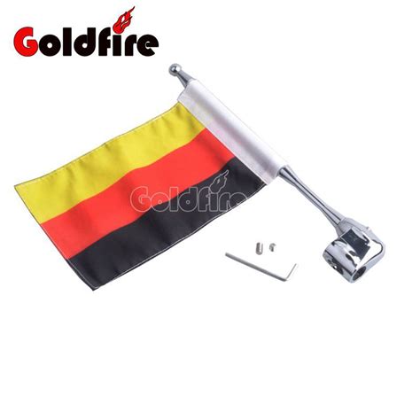 Motocycle Flag Cnc Rear Side Mount Luggage Rack Antenna Vertical Gemany