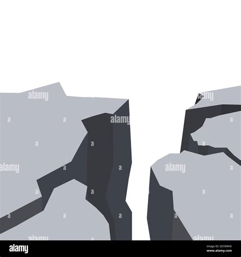 Vector Flat Illustration Of An Earthquake Splits And Cracks Faults In