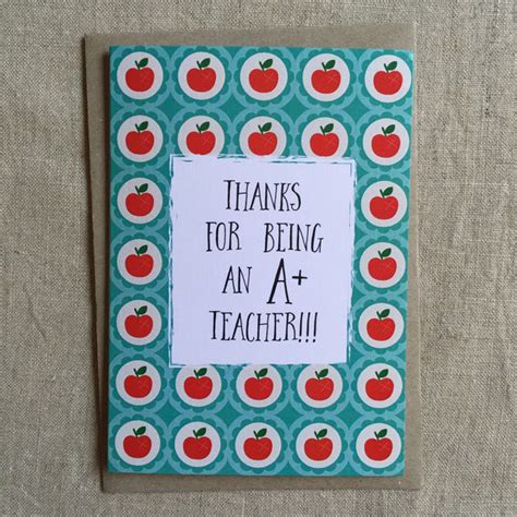 Teacher Thank You Cards Pink Paddock Store