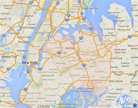 Where is Queens on map of NYC