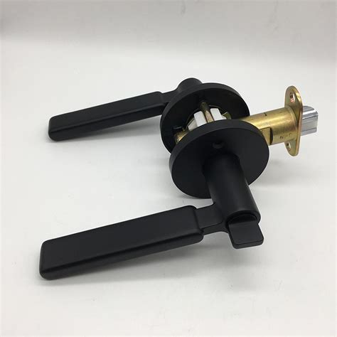 Matte Black Privacy Door Levers Heavy Duty Bed And Bath Door Locks