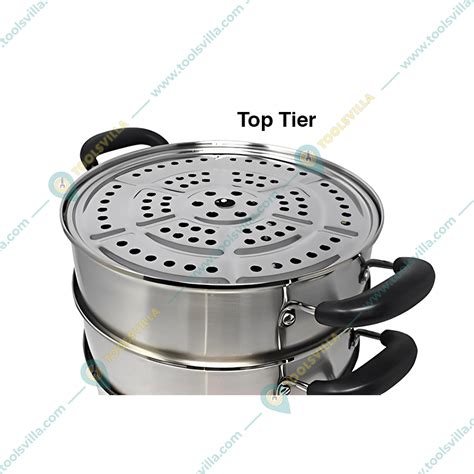 Commercial 3 Tier Induction Compatible Manual Momo Rice Corn Steamers