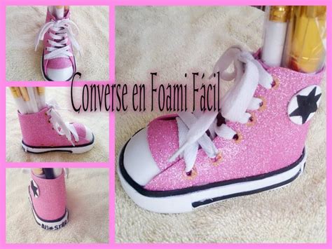 Diy Converse En Foami Facil Zapatos De Foami Zapatos De Fomi Patr N