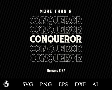 Christian Svg More Than A Conqueror Svg Quotes Svg Etsy